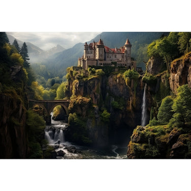 Mountain and Waterfall canvas